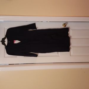 Brinkina 3/4 Sleeve V-Neck Navy Blue Formal Mini Dress- XL